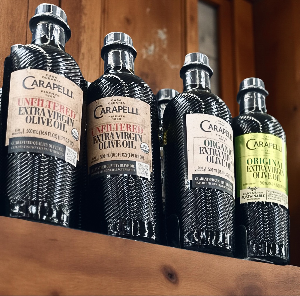 Carapello Original Extra Virgin Olive Oil, Carapello Organic Extra Virgin Olive Oil, Carapelli Unfiltered Extra Virgin Olive Oil